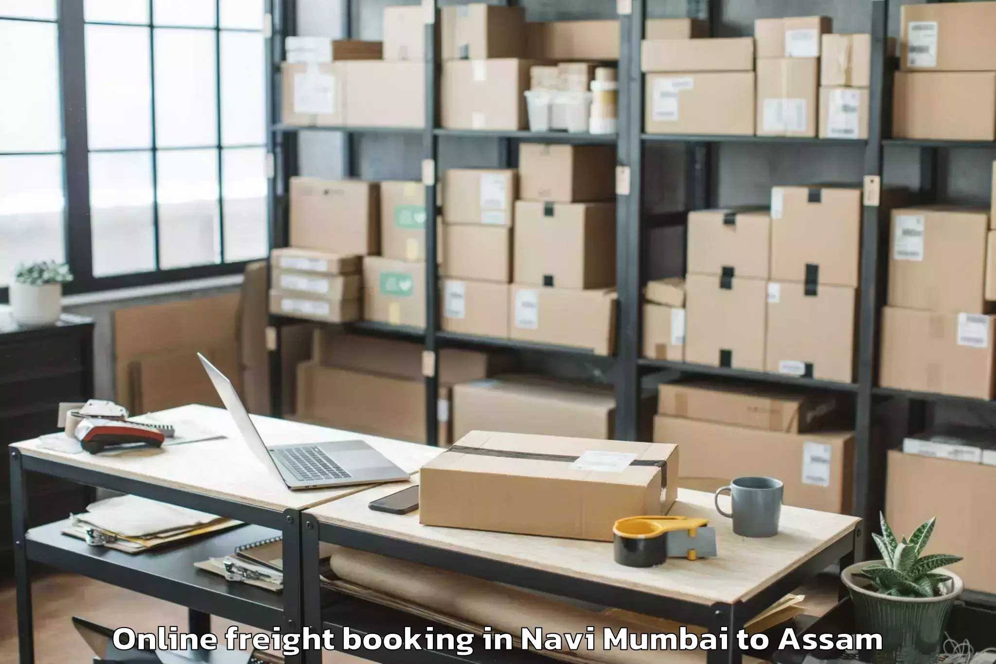 Easy Navi Mumbai to Salonibari Airport Tez Online Freight Booking Booking